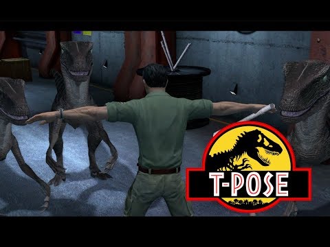 Jurassic Park The Game but T-pose