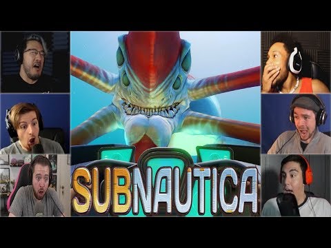 Gamers Reactions to the First Encounter of Reaper Leviathan | Subnautica