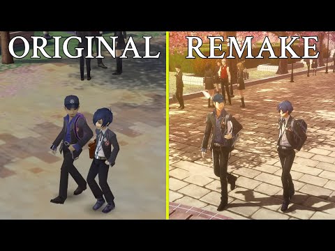 Persona 3 Remake vs Original Early English Voices and  Graphics Comparison